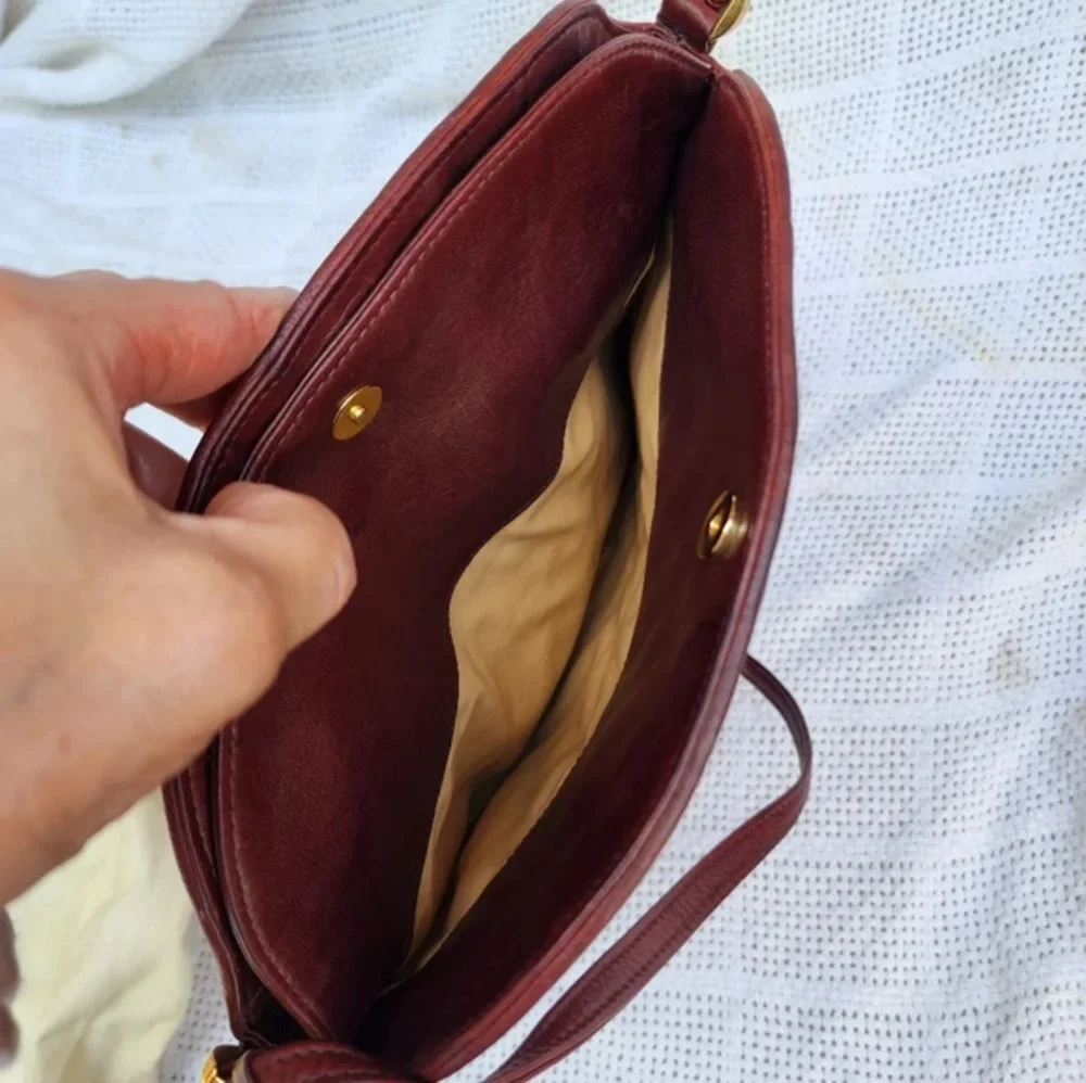 Vintage GBC Wine leather shoulderbag‎